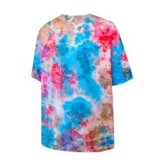 Unisex Tie Dye T-Shirt Colorful Crewneck Shirt Novelty Tee Loose fit Youth & Adult T-Shirt