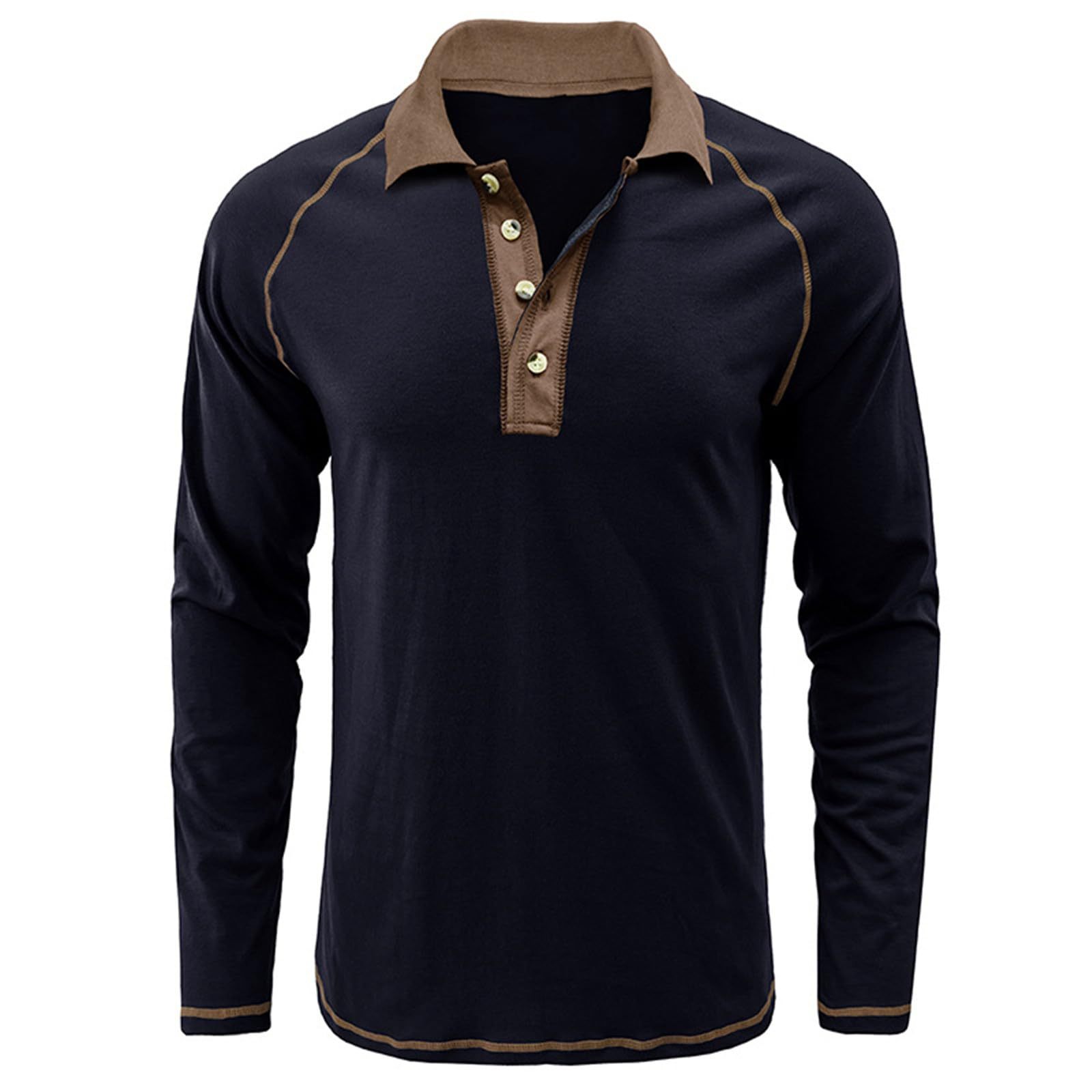 Polo Shirts Relaxed Fit Long Sleeve Casual Golf Polo Classic Polo Shirts for Men and Youth