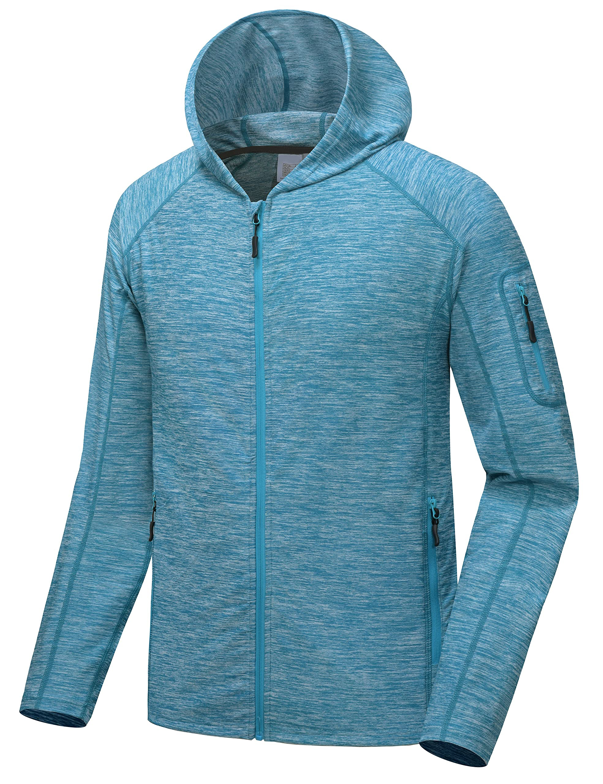 Men's Running Sport Track Hooded Jacket Full Zip Workout Athletic Fitness Jackets for Training