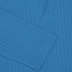V Neck Polo Shirts Slim Fit Long Sleeve Golf T-Shirts Ribbed Knit Soft Tees