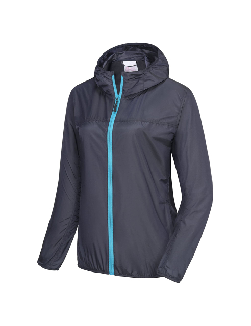 Women's Waterproof Jacket Leightweight Windbreaker Full Zip Long Sleeve Hooded Jacket