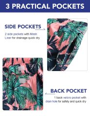 Beachshorts Quick Dry Board Shorts with Pockets Swimsuit Bathing Shorts for Men