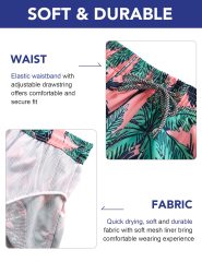 Beachshorts Quick Dry Board Shorts with Pockets Swimsuit Bathing Shorts for Men