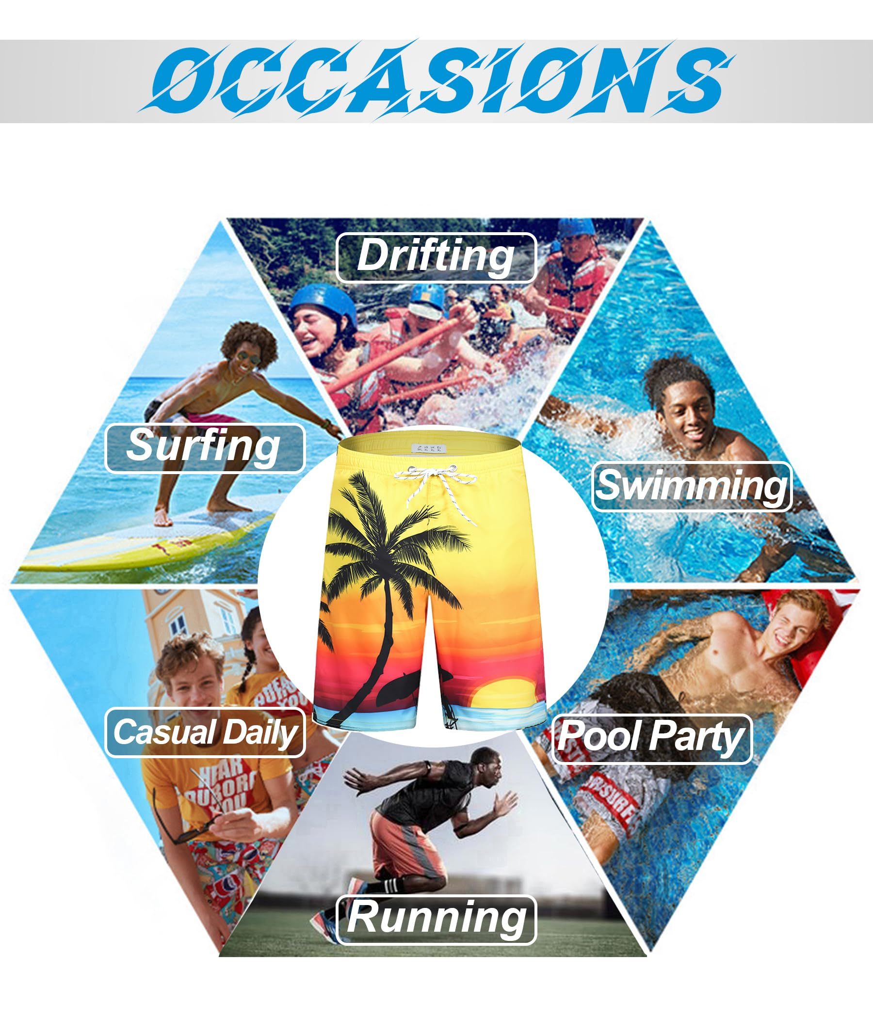 Men's Beachshorts Quick Dry Mesh Liner Beach Bathing Swimming Board Shorts