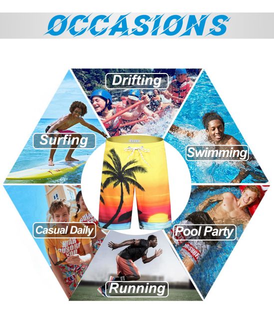 Men's Beachshorts Quick Dry Mesh Liner Beach Bathing Swimming Board Shorts