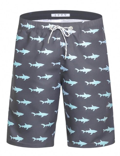 Mens Stretch Swim Shorts Mesh Lining Bathing Suits Beach Shorts with Pockets