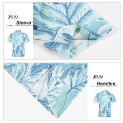 Men's Beach Shirt Short Sleeve Casual Button Down Hawaii Vacation Shirt