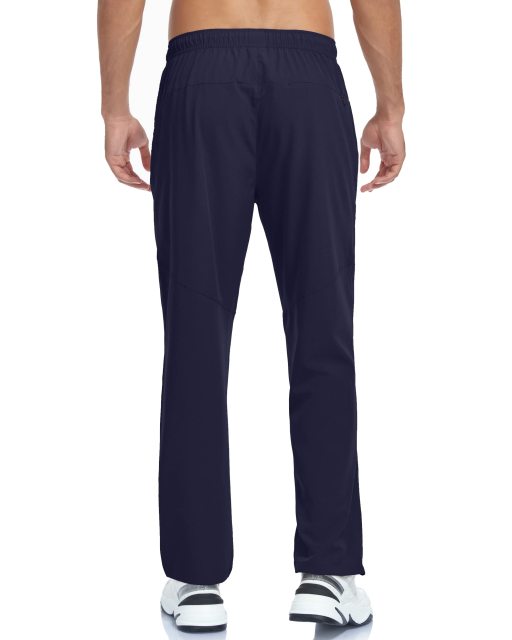 Men’s Sweatpants Athletic Workout Sweat Pants with Zipper Pockets Lightweight Breathable Casual Outdoor Sports Quick Dry Fit Trousers