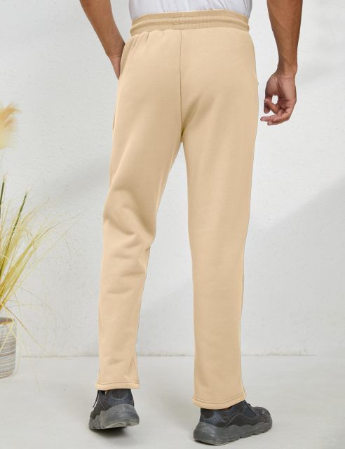 Men's Winter Fleece Pants Sherpa Lined Sweatpants Straight Leg Active Running Sweat Pants Comfy Lounge Pants