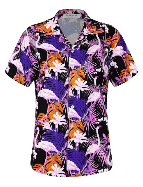 Hawaiian Shirts for Women Hawaiian Summer Short Sleeve Casual Relaxed Fit Button Down