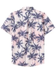Funky Casual Hawaiian Shirt Women Button Down Short Sleeve Print Shirt