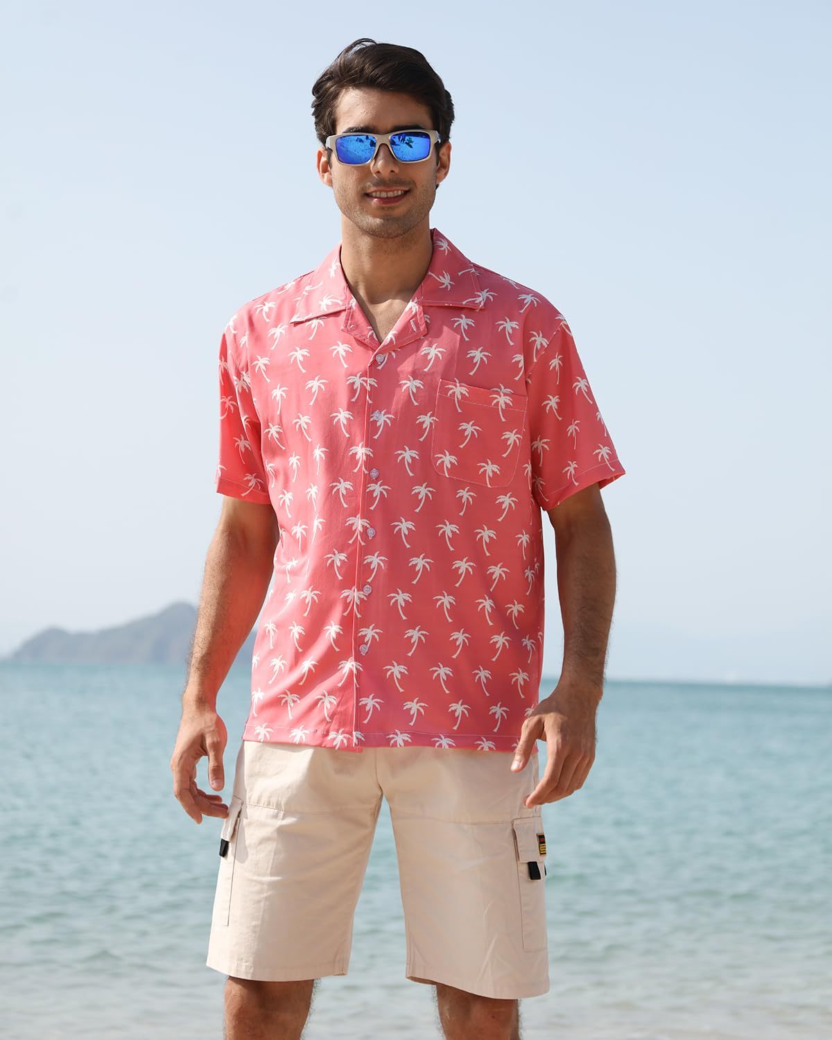 Hawaiian Shirt Funky Casual Button Down Shortsleeve Unisex Beach Party Shirt
