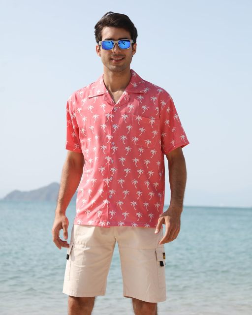 Hawaiian Shirt Funky Casual Button Down Shortsleeve Unisex Beach Party Shirt