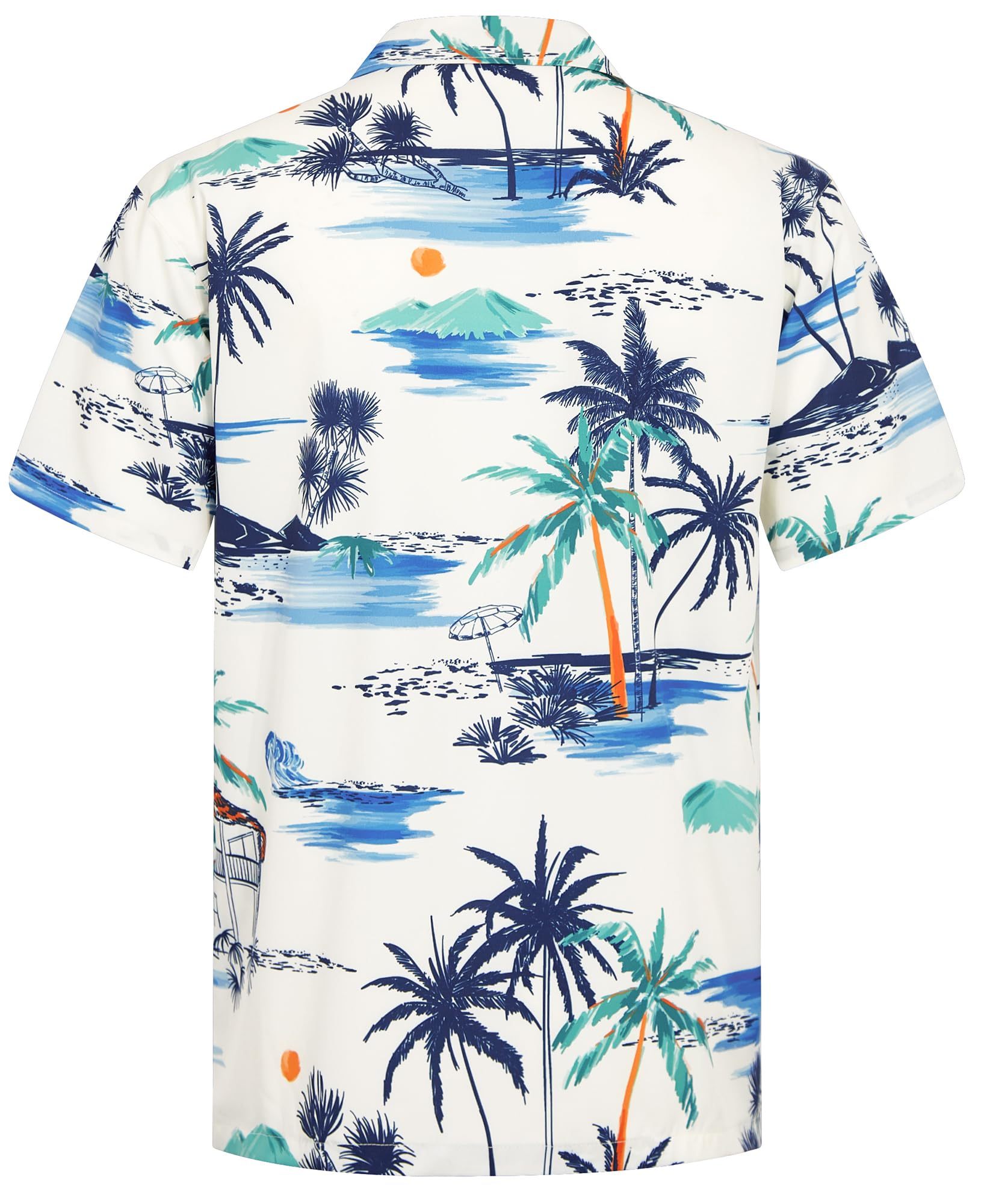 Men's Casual Hawaiian Shirt Short Sleeve Quick Dry Cruise Beach Shirts
