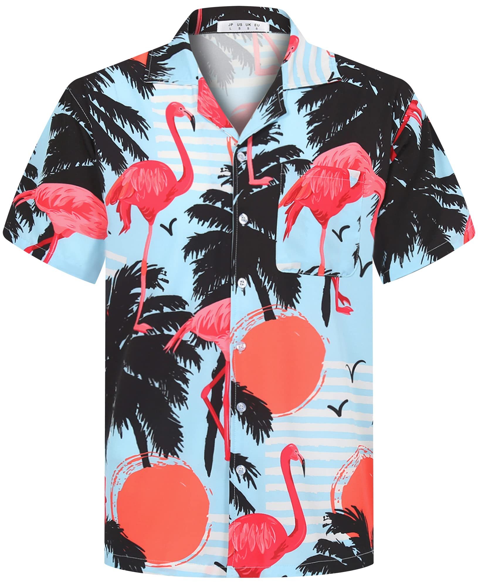 Men's Regular Fit Short Sleeve Casual Hawaiian Shirt for Men
