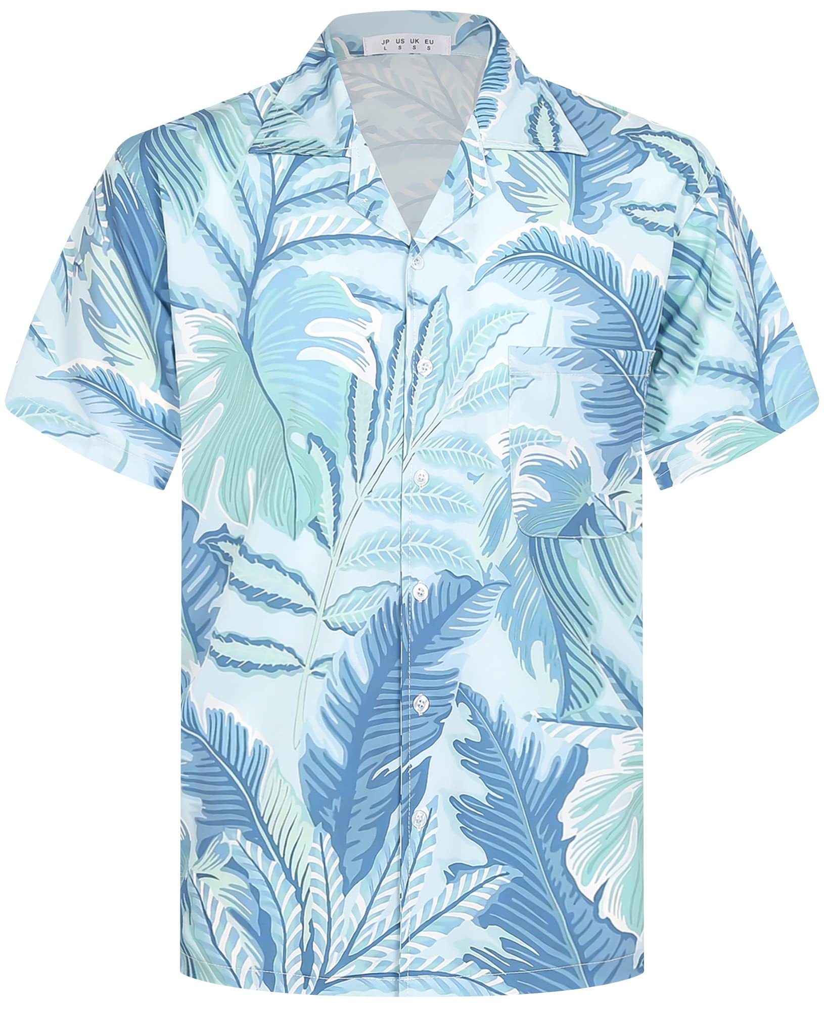 Men's Beach Shirt Short Sleeve Casual Button Down Hawaii Vacation Shirt