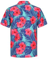 Mens Hawaiian Shirts Short Sleeve Stretch Casual Aloha Shirt Tropical Button Down Beach Shirts