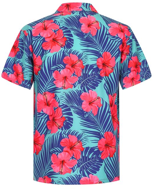 Mens Hawaiian Shirts Short Sleeve Stretch Casual Aloha Shirt Tropical Button Down Beach Shirts
