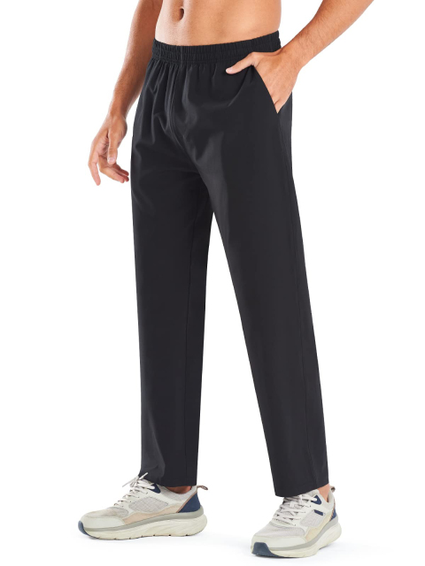 Men's Athletic Running Pants Lightweight Workout Joggers Quick Dry Gym Sweatpants Active Sports Track Training Pants
