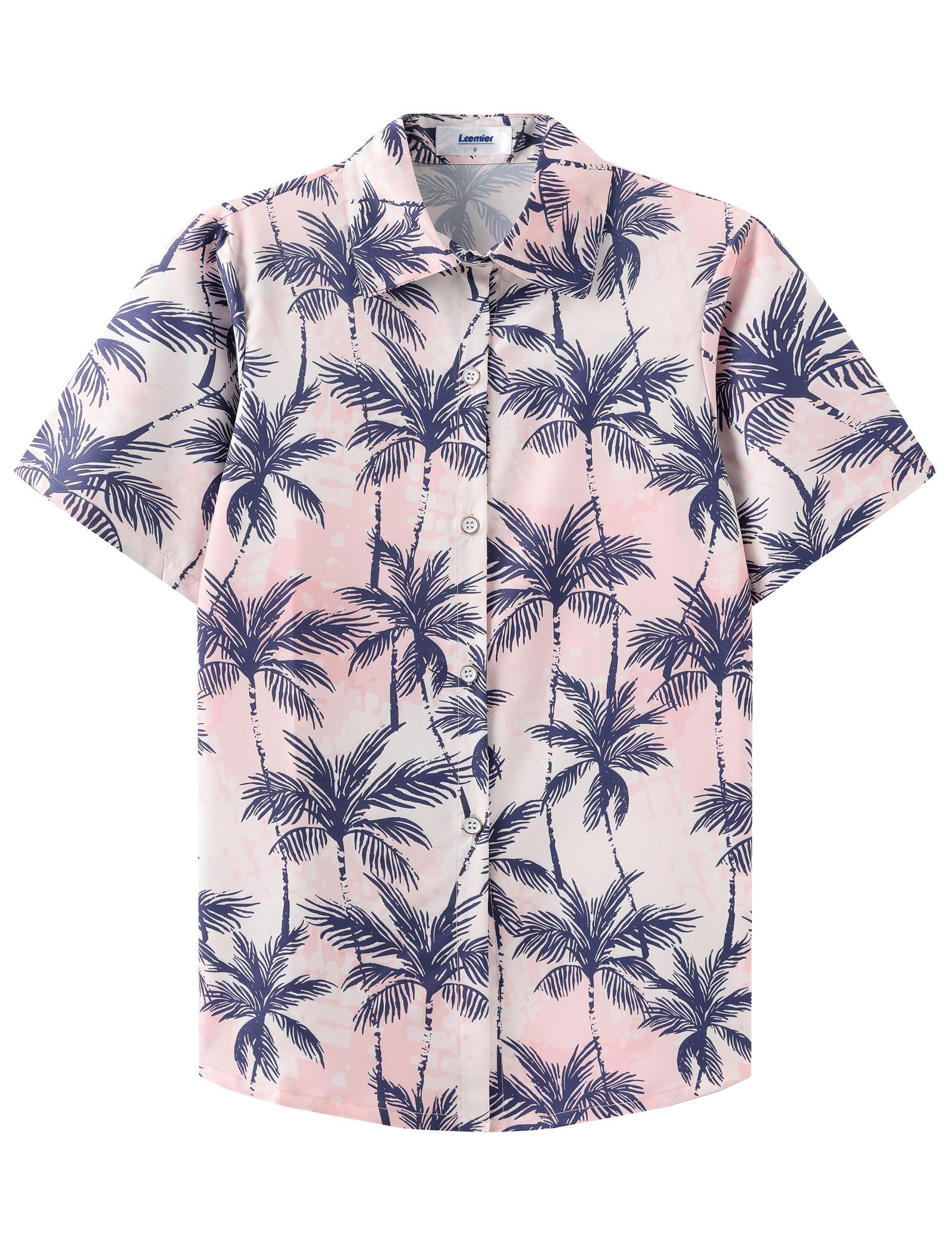 Funky Casual Hawaiian Shirt Women Button Down Short Sleeve Print Shirt
