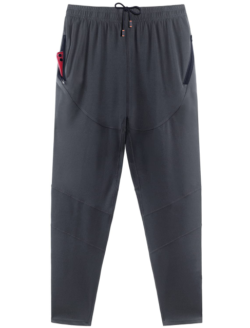 Men's Sweatpants with Zipper Pockets Tapered Track Athletic Pants Running Exercise Workout