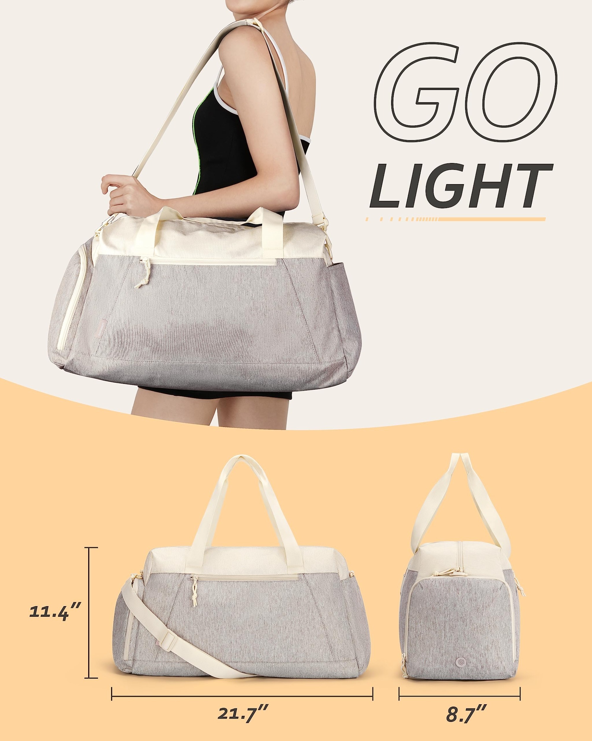Gym Bags for Men Women Sports Duffle Bag Lightweight Travel Bag With Shoe Compartment Water Resistant Workout Duffle Sports Bag