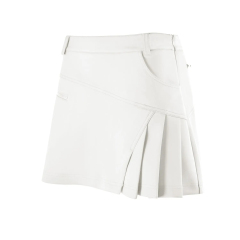Custom Trendy Design Polyester Lightweight Quick Dry Women's Solid Golf Skort Tennis Skirt