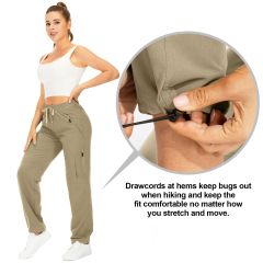 Women's Hiking Cargo Pants Quick Dry UPF50+ Outdoor Pants for Women Fishing Safari Travel Stretchy Pants with Pockets