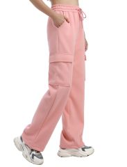 Women's Wide Leg Sweatpants Elastic High Waisted Baggy Drawstring Cuffs Athletic Pants with Pockets