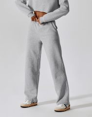 Wide Leg Sweatpants Women Stretch Waist Straight Leg Pants Baggy Yoga Pants with Pockets