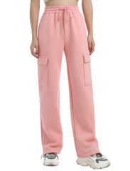 Women's Wide Leg Sweatpants Elastic High Waisted Baggy Drawstring Cuffs Athletic Pants with Pockets