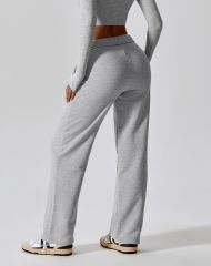 Wide Leg Sweatpants Women Stretch Waist Straight Leg Pants Baggy Yoga Pants with Pockets