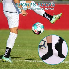 Leemier Sportswear Men's Grip Soccer Socks - Non-Slip Athletic Training and Running Socks