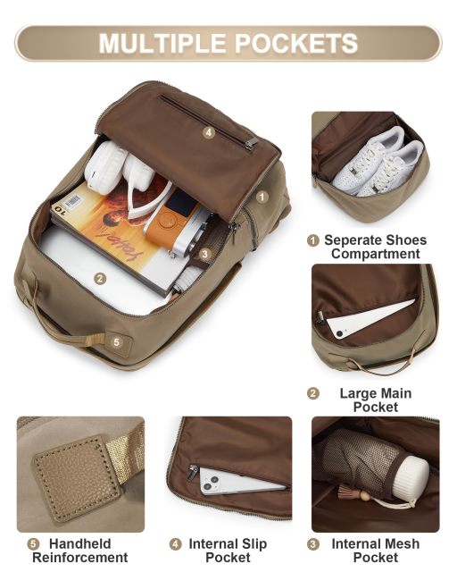 Leisure Sports Backpack with Shoe Compartment Holder Gym Backpacks for Women Men Travel Essentials Laptop Backpack