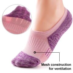 Leemier Sportswear Women's Cushioned Athletic No Show Ankle Socks for Running