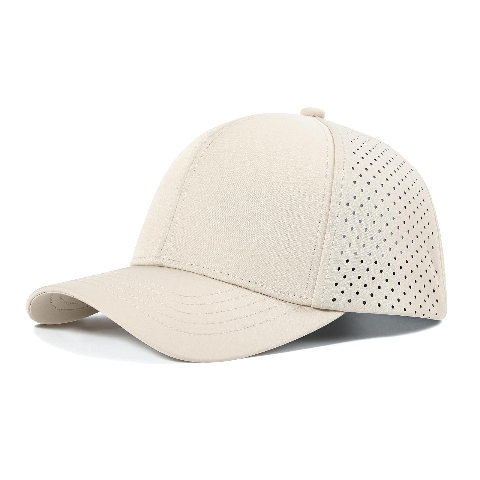 Unisex Quick Dry Baseball Cap Laser Cut Mesh Ball Cap Curved Brim Snapback Hat