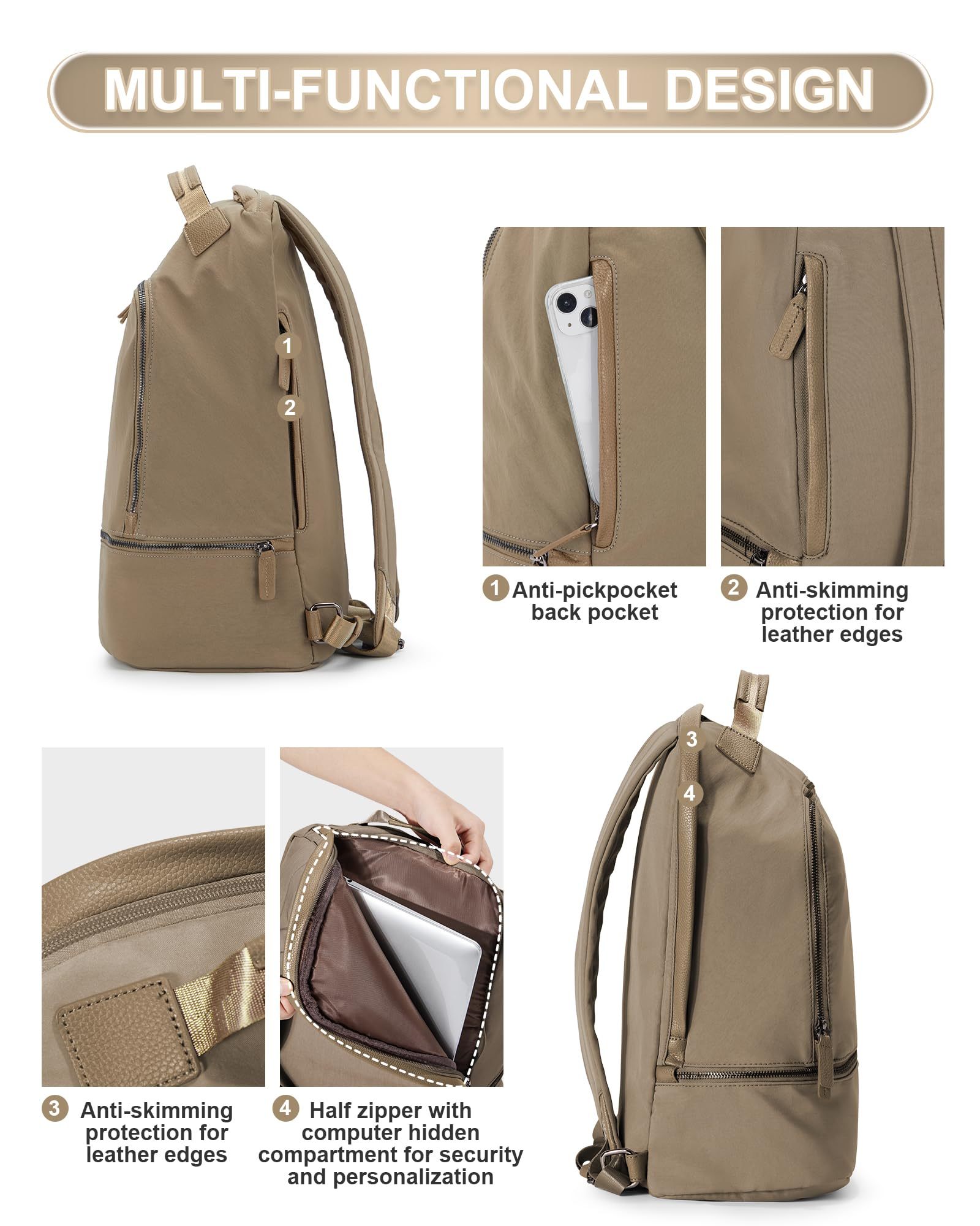 Leisure Sports Backpack with Shoe Compartment Holder Gym Backpacks for Women Men Travel Essentials Laptop Backpack