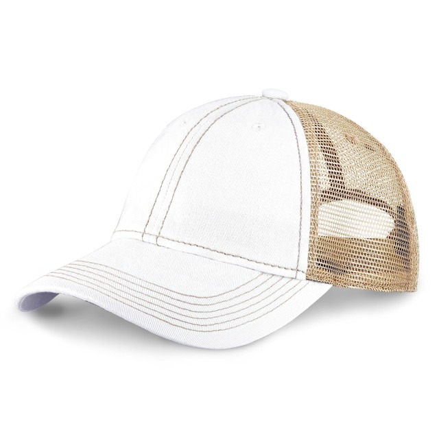 Premium Washed Trucker Hat Pigment Dyed Cap Adjustable Outdoor Headwear