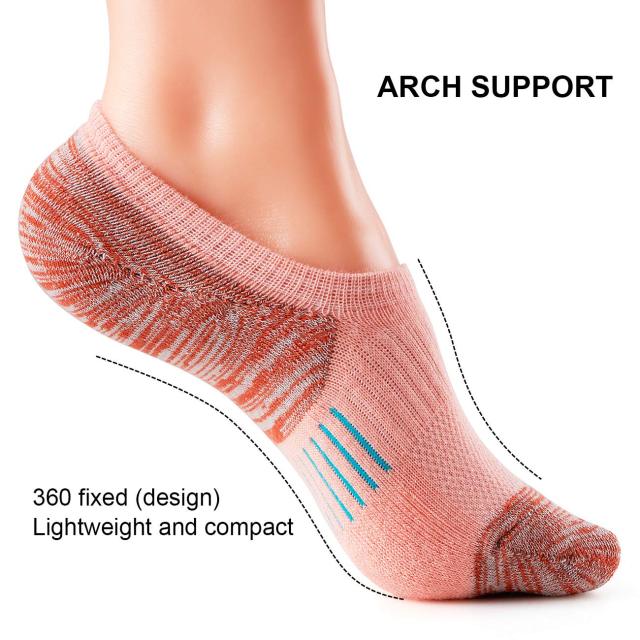 Leemier Sportswear Women's Cushioned Athletic No Show Ankle Socks for Running