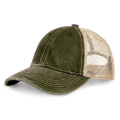 Premium Washed Trucker Hat Pigment Dyed Cap Adjustable Outdoor Headwear