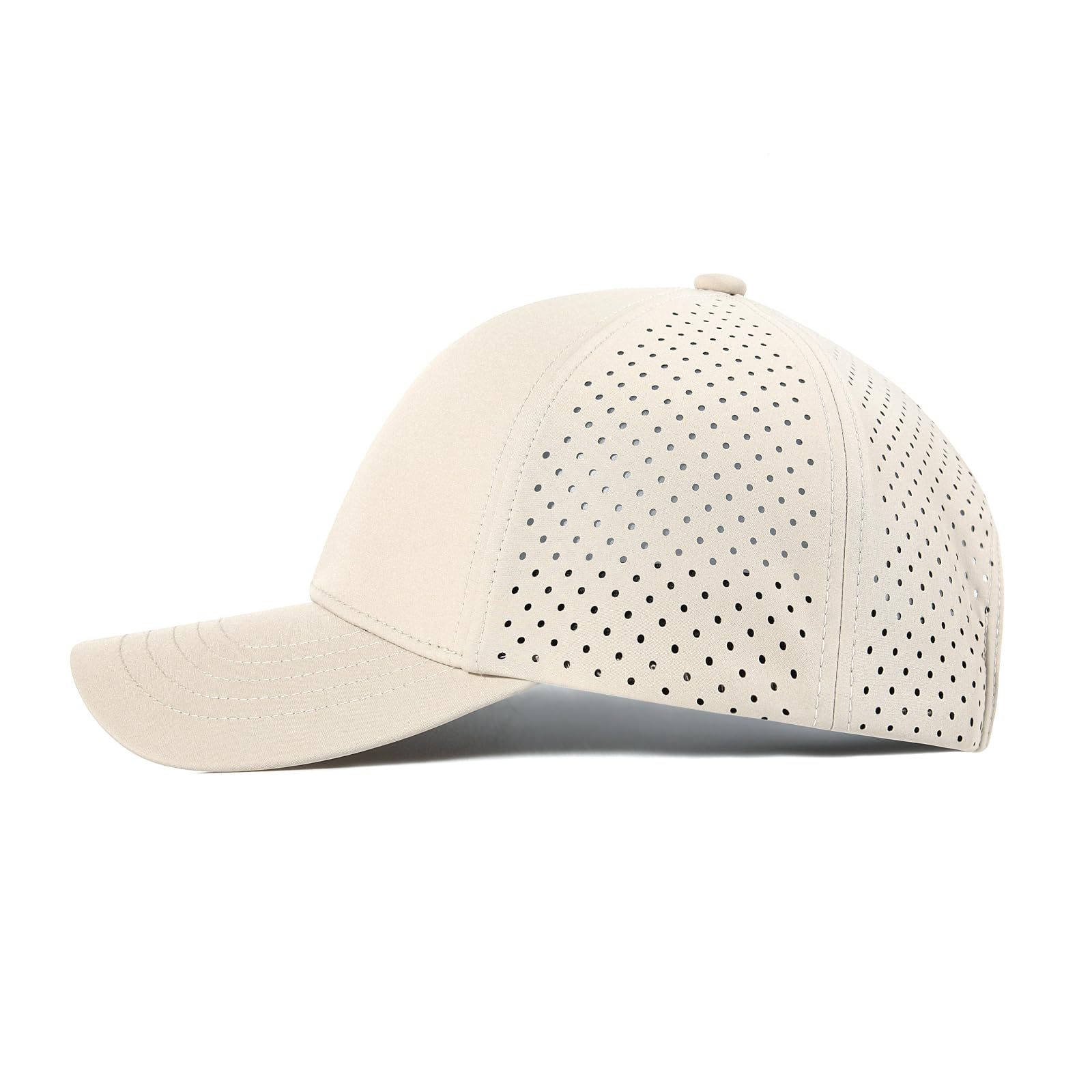 Unisex Quick Dry Baseball Cap Laser Cut Mesh Ball Cap Curved Brim Snapback Hat
