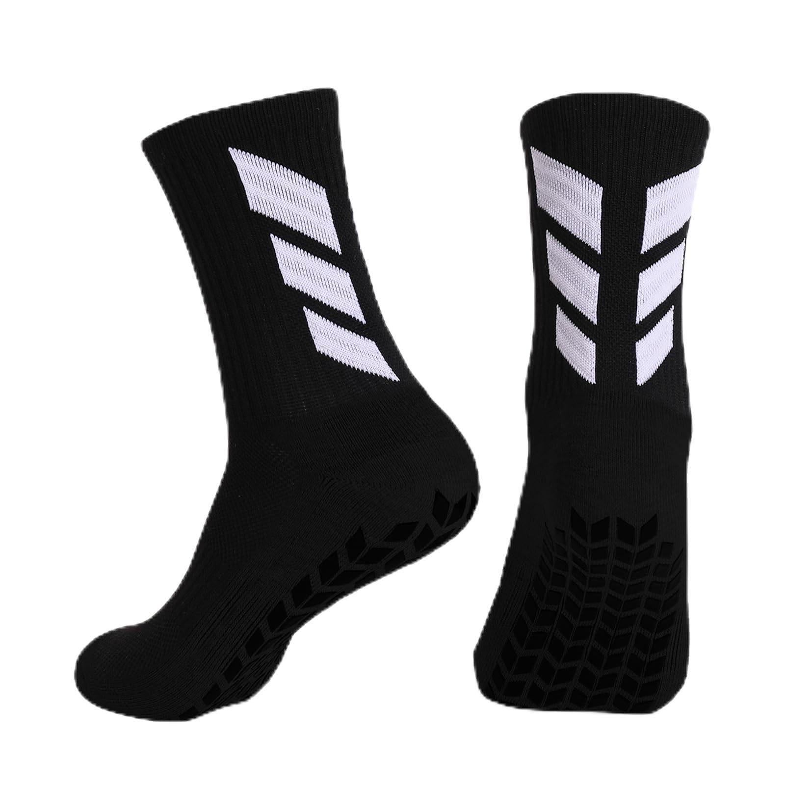 Leemier Sportswear Men's Grip Soccer Socks - Non-Slip Athletic Training and Running Socks