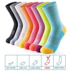 Leemier Sportswear Women's Thick Cushion Athletic Crew Socks for Hiking and Running