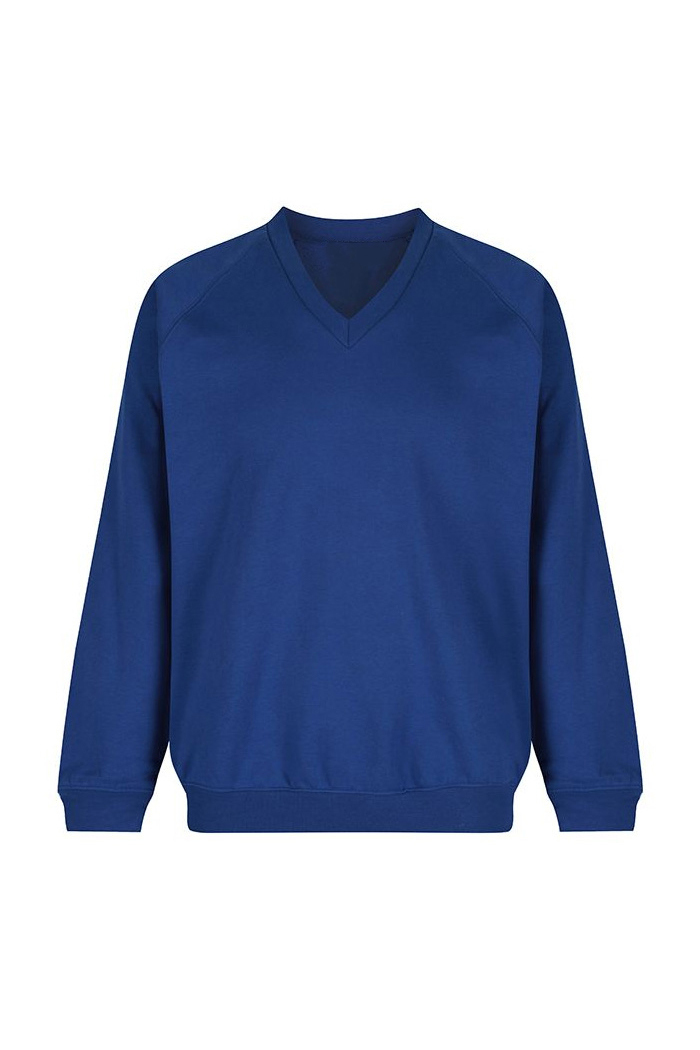 Premium Schoolwear Personalized Logo Solid Color Hoodies Unisex V-neck Sweatshirts