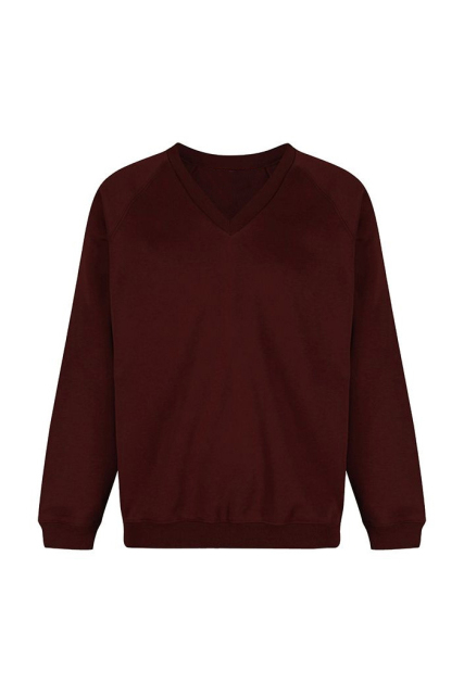 Premium Schoolwear Personalized Logo Solid Color Hoodies Unisex V-neck Sweatshirts