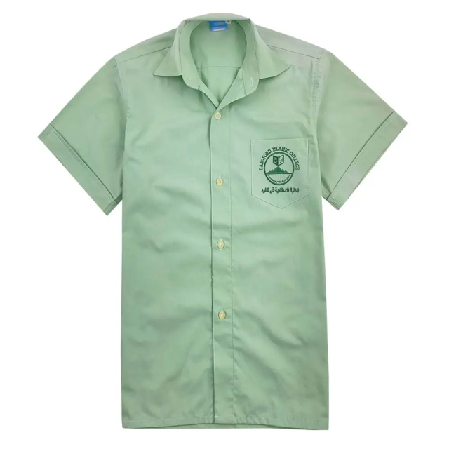 Custom Primary School Uniform Button Shirts Short Sleeve Embroidered Labels School Shirts Blouse School Uniform