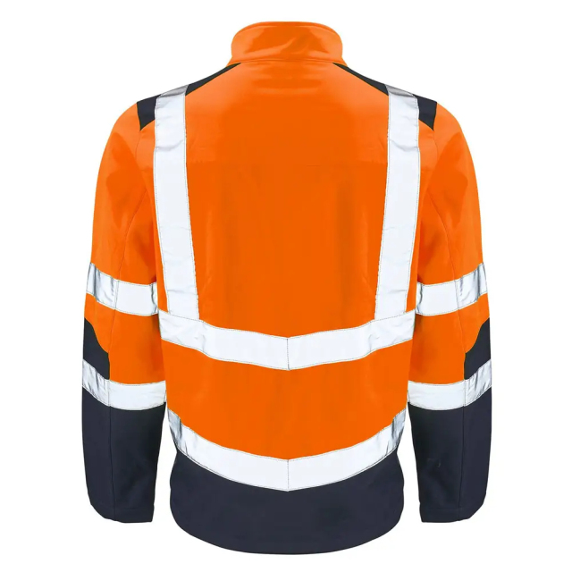 Reflective Workwear Hi-Vis Safety Jacket with Reflective Stripes Two-Tone Design Fuctional Jacket for Work