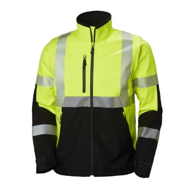 Reflective Workwear Hi-Vis Safety Jacket with Reflective Stripes Two-Tone Design Fuctional Jacket for Work