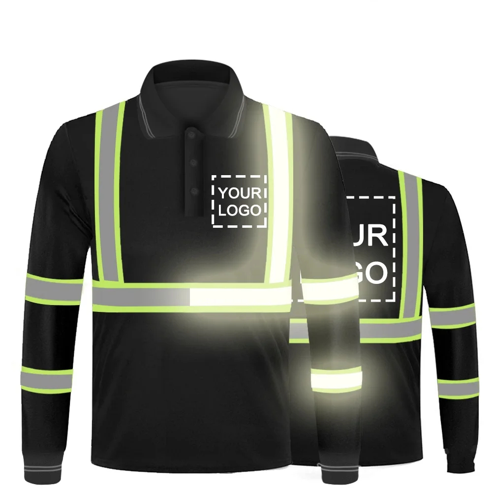 Construction Long Sleeve Reflection Work Safety Shirt Safety Shirt Long Sleeve Work Clothes Safety Polos Workwear Polo Shirt