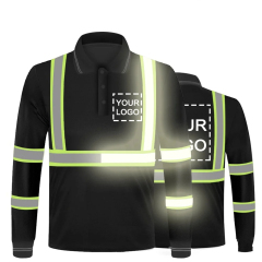 Construction Long Sleeve Reflection Work Safety Shirt Safety Shirt Long Sleeve Work Clothes Safety Polos Workwear Polo Shirt
